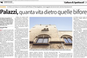 Palazzo Alliata di Pietratagliata - articolo Giornale di Sicilia